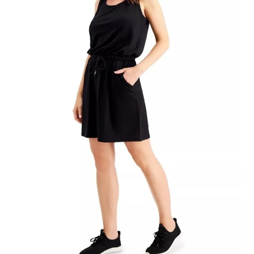 Ideology Drawstring Waist Dress With Pockets